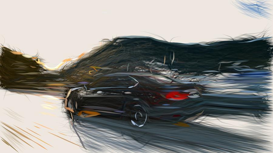 Lexus LS Draw #8 Digital Art by CarsToon Concept