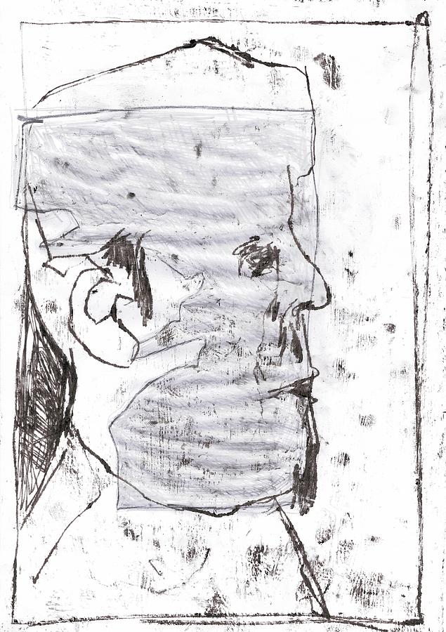 Man in a hat #7 Drawing by Edgeworth Johnstone