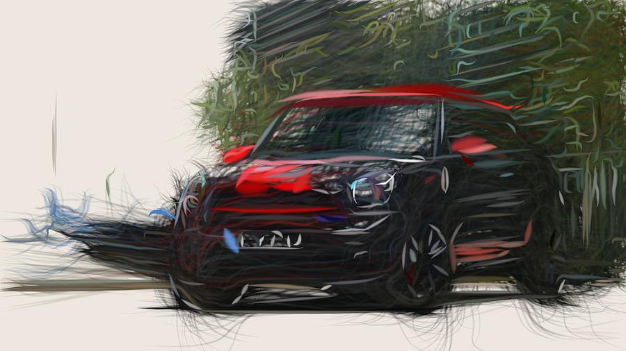 Mini Paceman Draw #7 Digital Art by CarsToon Concept