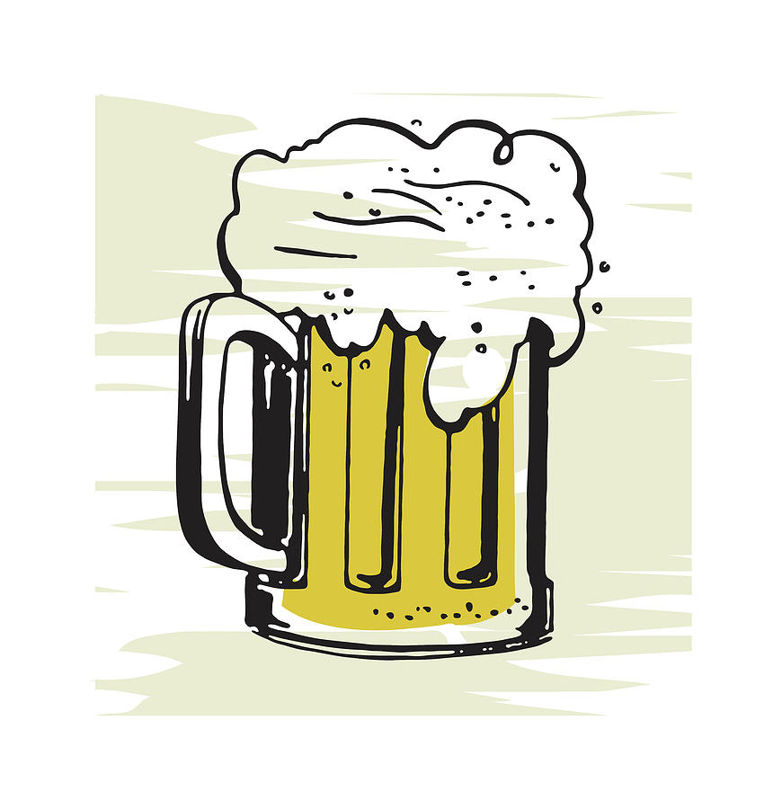Beer Drawing - Mug of Beer #7 by CSA Images