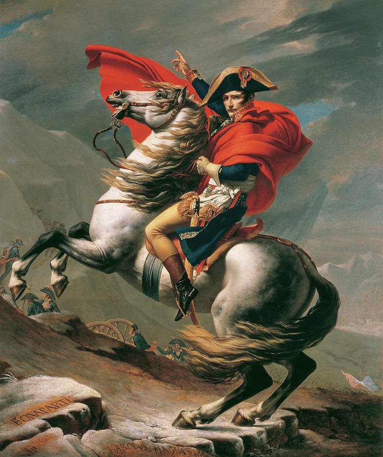 Portrait Painting - Napoleon Crossing the Alps #7 by Jacques-Louis David