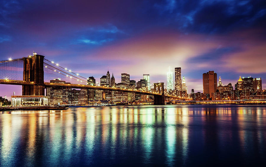 New York City, Brooklyn Bridge Digital Art by Antonino Bartuccio - Fine ...