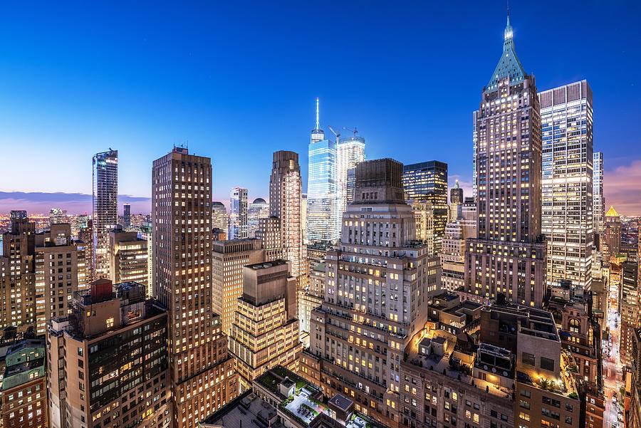 Skyscraper Photograph - New York, New York, Usa Lower Manhattan #7 by Sean Pavone
