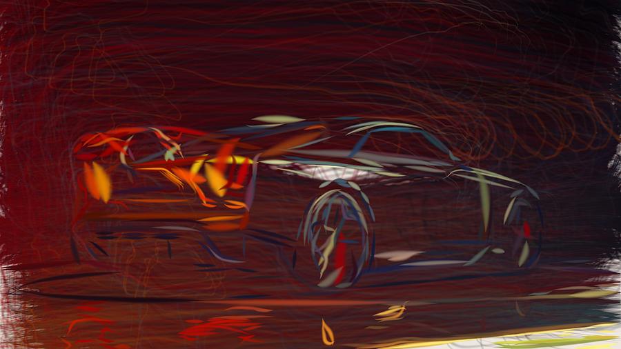 Nissan GT R50 Drawing #8 Digital Art by CarsToon Concept