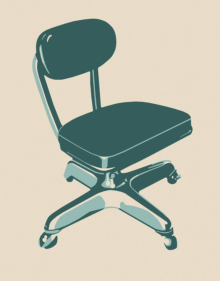 Vintage Drawing - Office Chair #7 by CSA Images