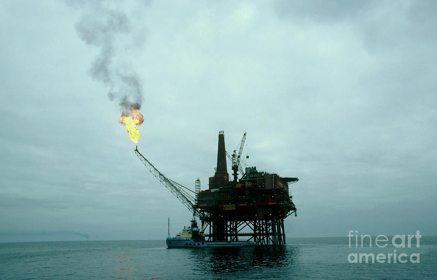 Oil Rig In North Sea #7 Photograph by Richard Folwell/science Photo Library