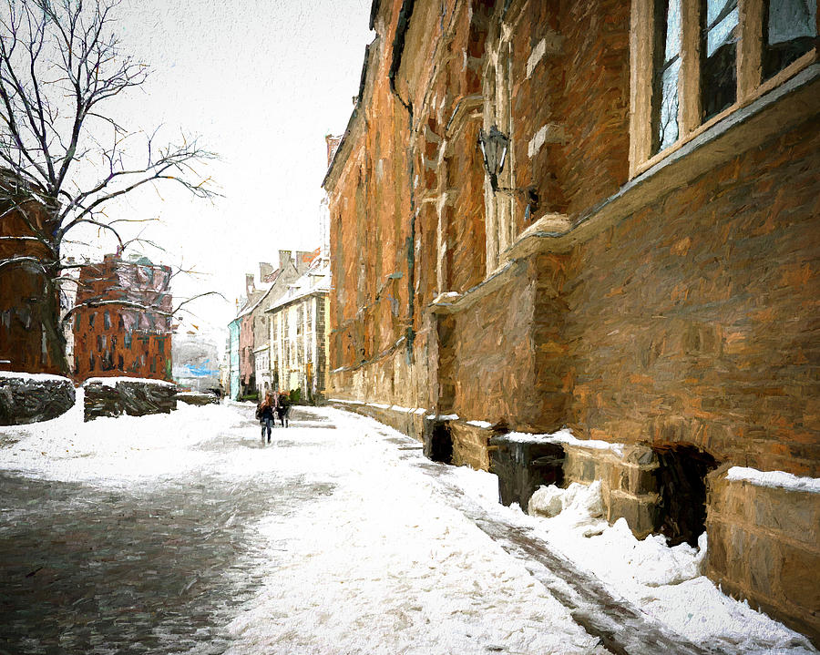 Old Riga in Winter Latvia  Mixed Media by Aleksandrs Drozdovs