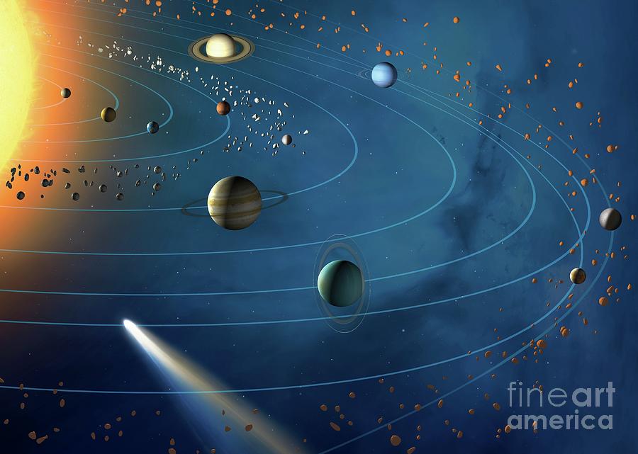 Orbits Of Planets In The Solar System #7 Photograph by Mark Garlick/science Photo Library