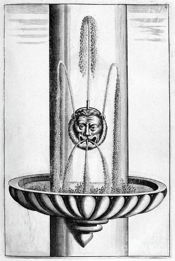 Ornamental Fountain Design, 1664 #7 Drawing by Print Collector