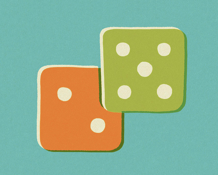Dice Drawing - Pair of Dice #7 by CSA Images