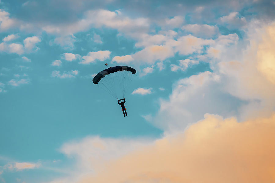 Parachuting Sport In Sunset Sky Photograph by Artush Foto - Fine Art ...