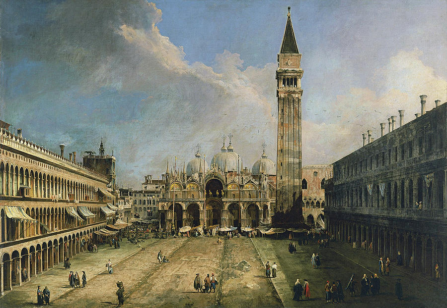 Canaletto Painting - Piazza San Marco #7 by Canaletto