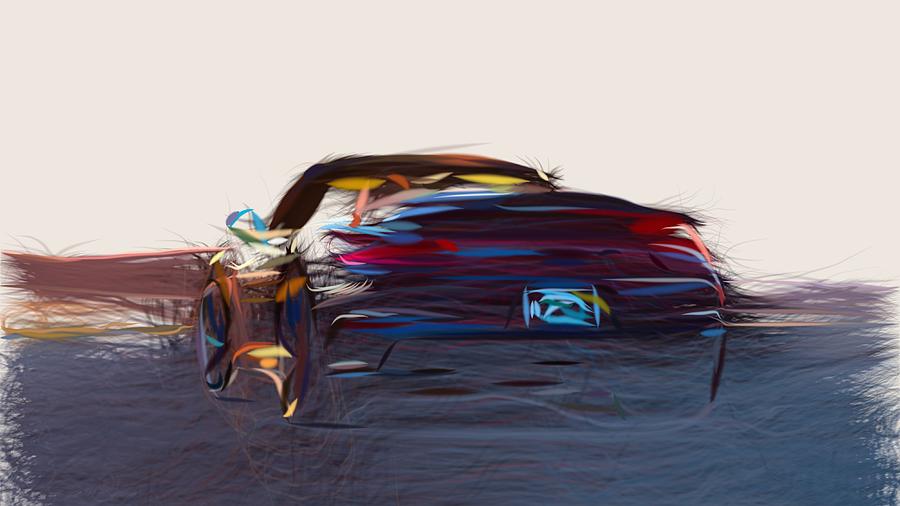 Porsche 911 Turbo S Drawing #8 Digital Art by CarsToon Concept
