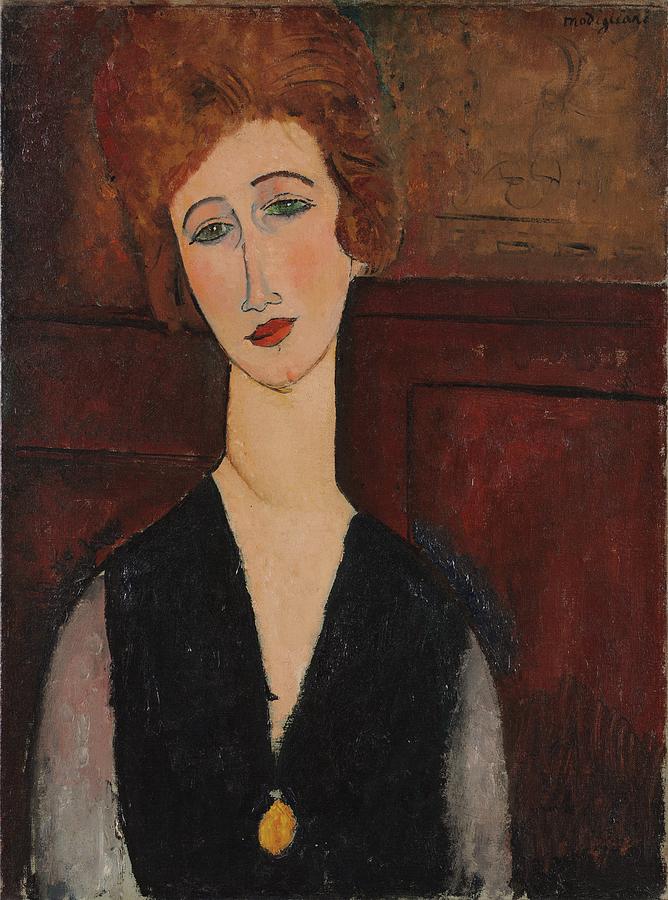 Portrait Of A Woman Painting by Amedeo Modigliani Portrait Of A Woman Painting by Amedeo Modigliani