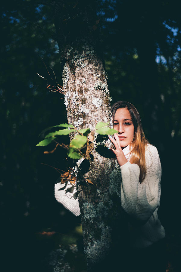 Stylish model in autumnal wood - a Royalty Free Stock Photo from Photocase