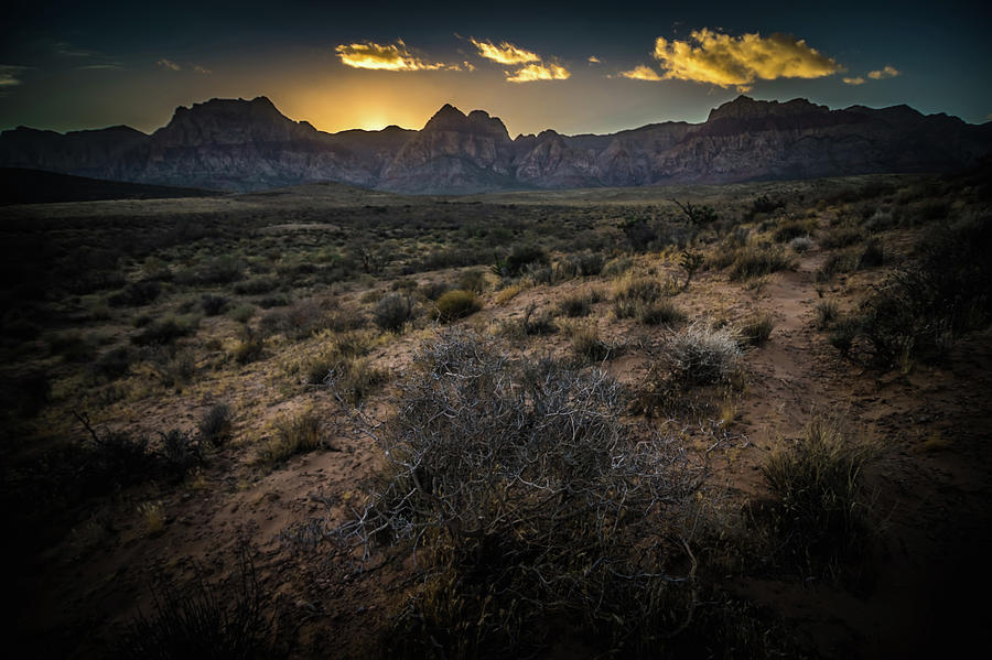 Red Rock Canyon Las Vegas Nevada At Sunset #7 Photograph by Alex Grichenko