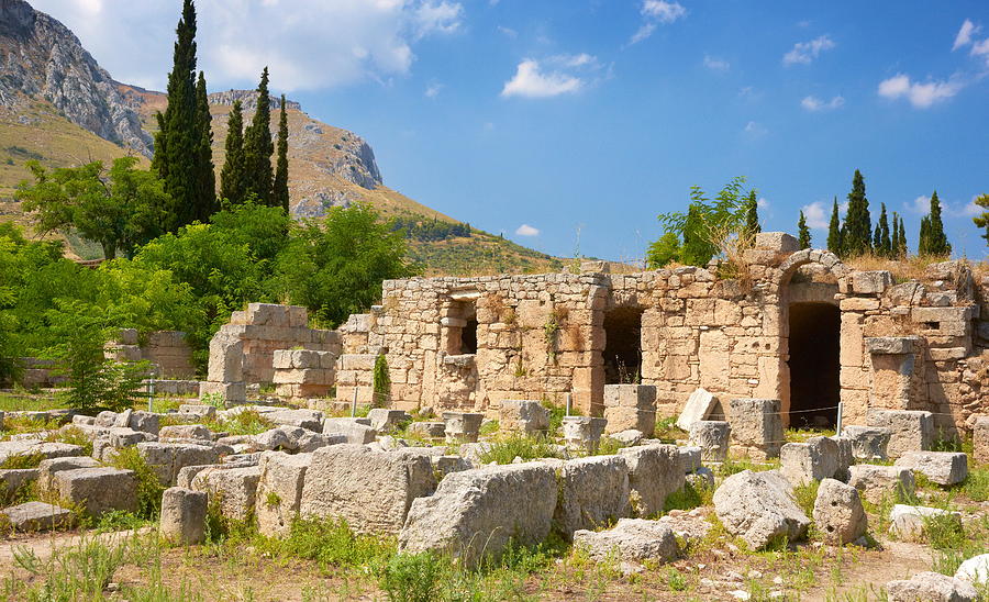City Photograph - Ruins Of The Ancient City Of Corinth #7 by Jan Wlodarczyk