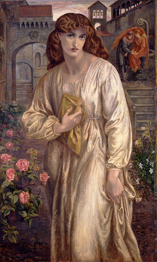 Salutation of Beatrice  #8 Painting by Dante Gabriel Rossetti