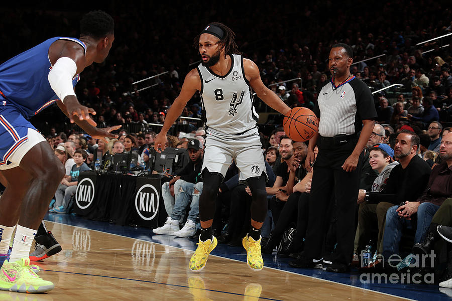 Patty Mills Photograph - San Antonio Spurs V New York Knicks #7 by Nathaniel S. Butler