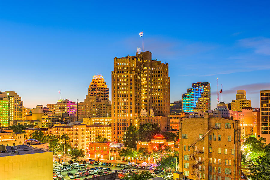 San Antonio, Texas, Usa Downtown Photograph by Sean Pavone - Fine Art ...