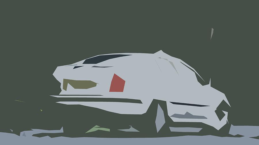 Skoda Octavia RS Abstract Design #7 Digital Art by CarsToon Concept