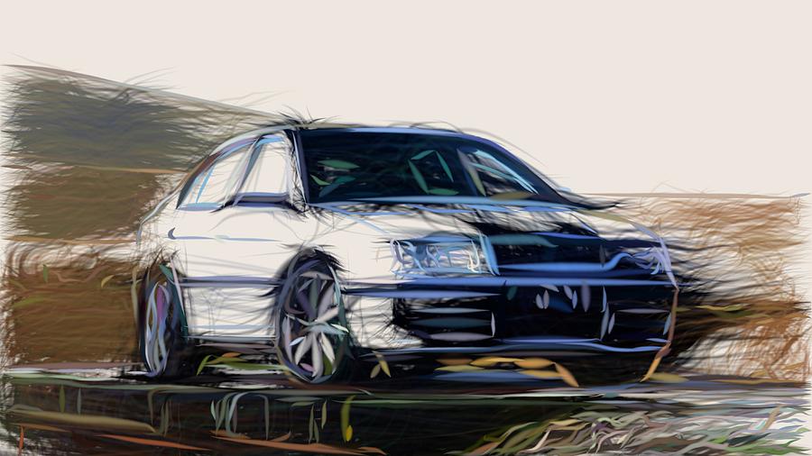 Skoda Octavia RS Draw #7 Digital Art by CarsToon Concept