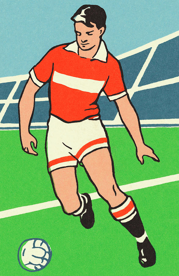 Soccer Drawing - Soccer Player #7 by CSA Images