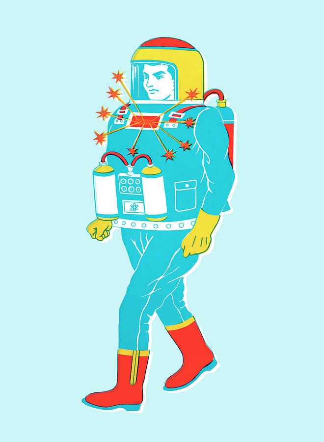 Science Fiction Drawing - Spaceman #7 by CSA Images