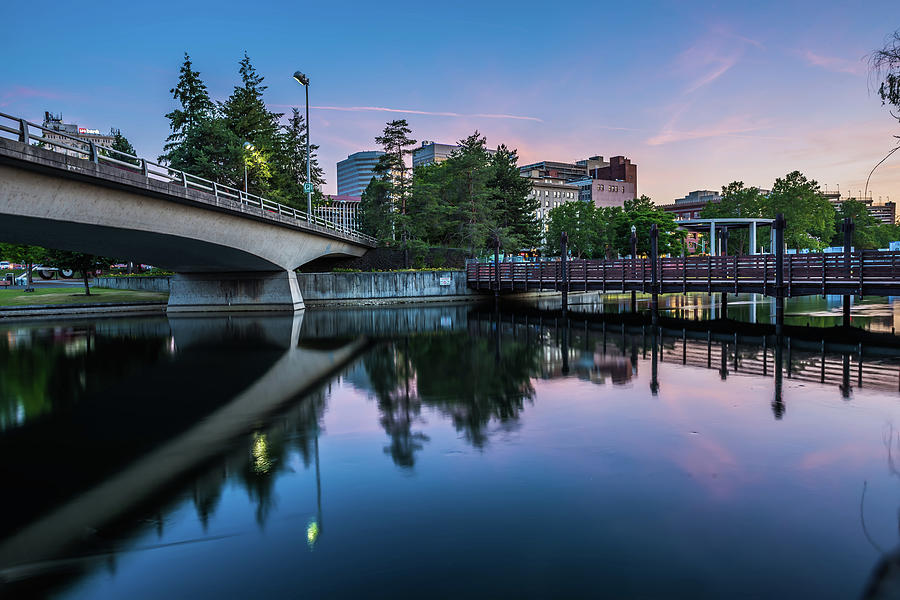 Spokane River in Riverfront Park with Clock Tower #7 Photograph by Alex Grichenko