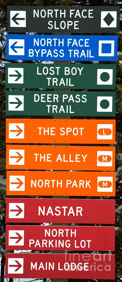 7 Springs Ski Directions Photograph by Adam Jewell