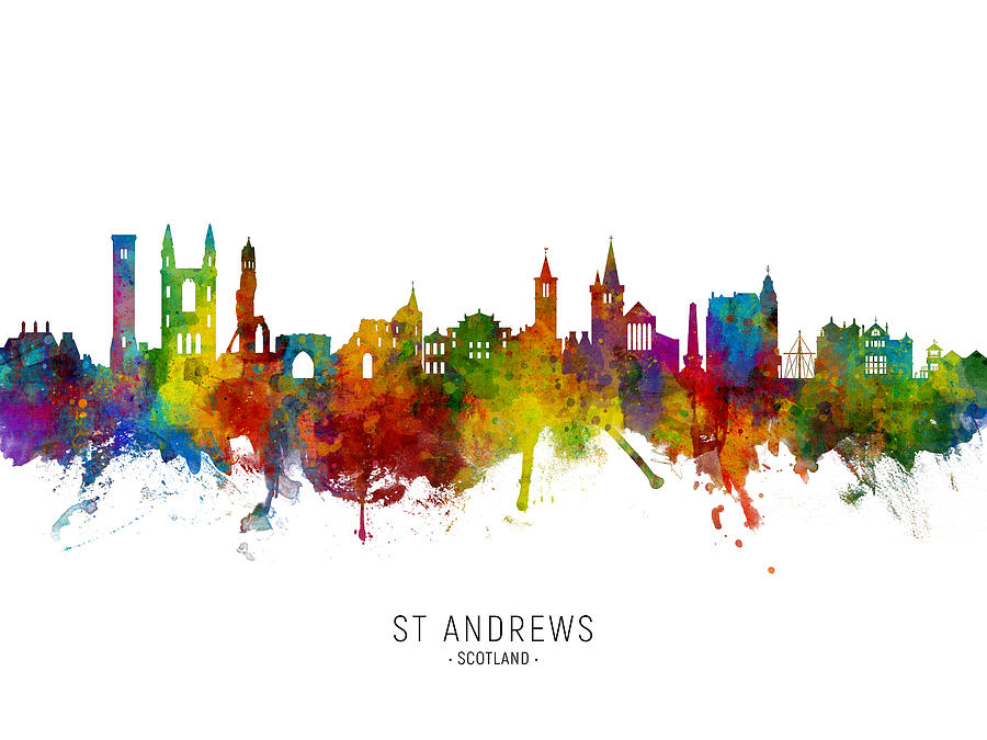 St Andrews Scotland Skyline #7 Digital Art by Michael Tompsett