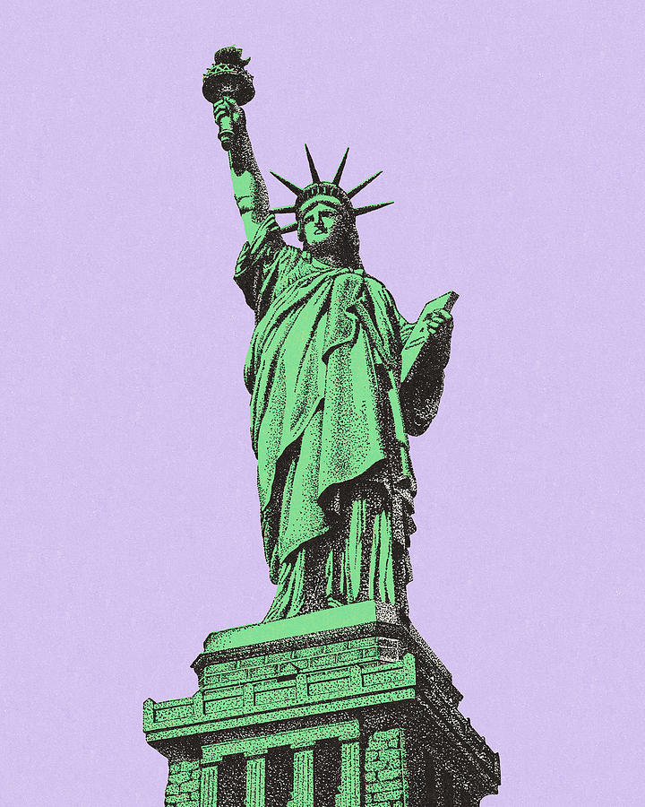 New York City Drawing - Statue of Liberty #7 by CSA Images