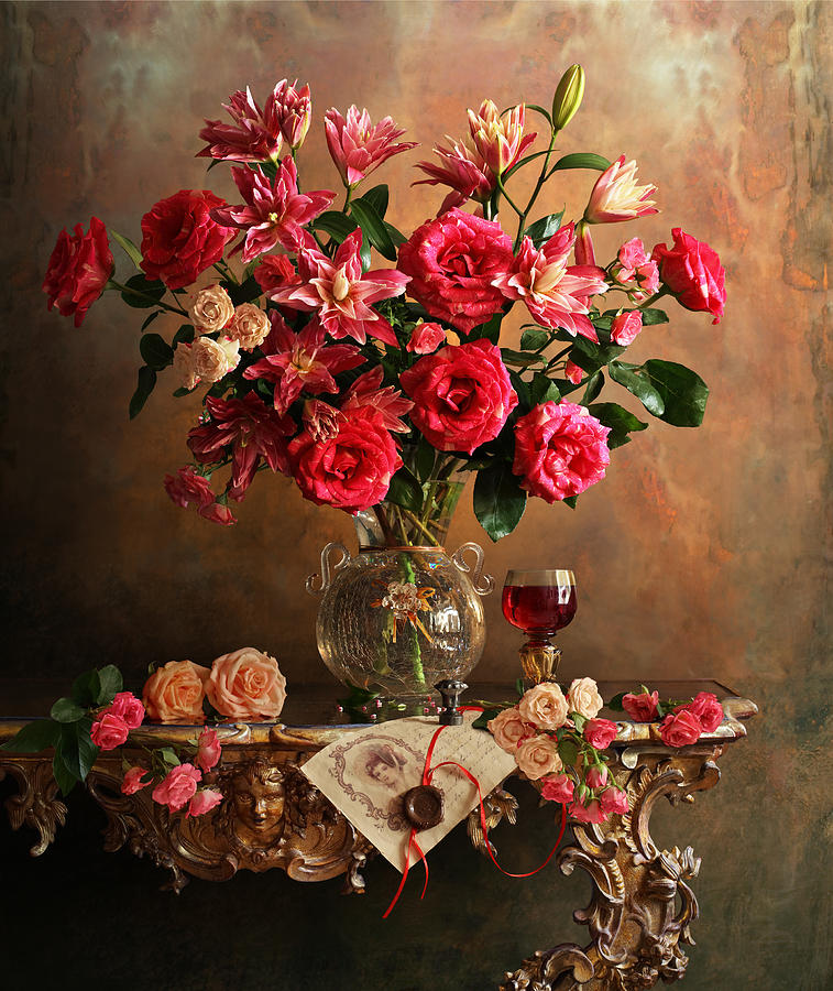 Flower Photograph - Still Life With Flowers #7 by Andrey Morozov