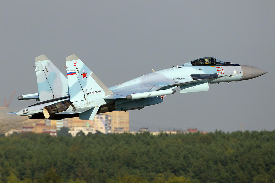 Su-35s Jet Fighter Of The Russian Air #7 Photograph by Artyom Anikeev