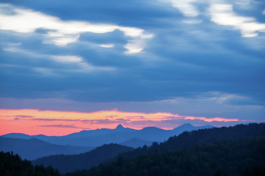 Sunset Over Peaks On Blue Ridge Mountains Layers Range #7 Photograph by Alex Grichenko