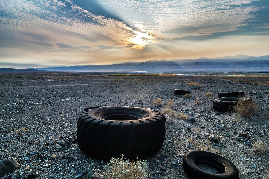 surreal Owens Lake at sunset in California Usa #7 Photograph by Alex Grichenko