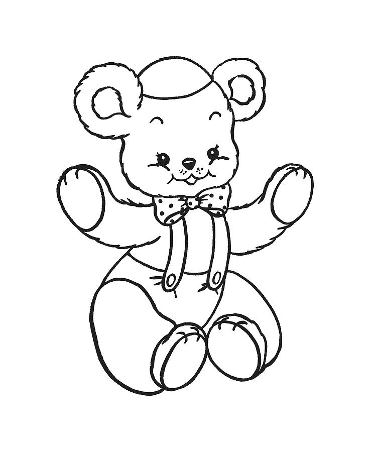 Free Teddy Bear And Heart Coloring Pages, Download Free Teddy Bear And  Heart Coloring Pages png images, Free ClipArts on Clipart Library