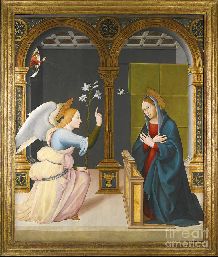 The Annunciation #7 Drawing by Heritage Images