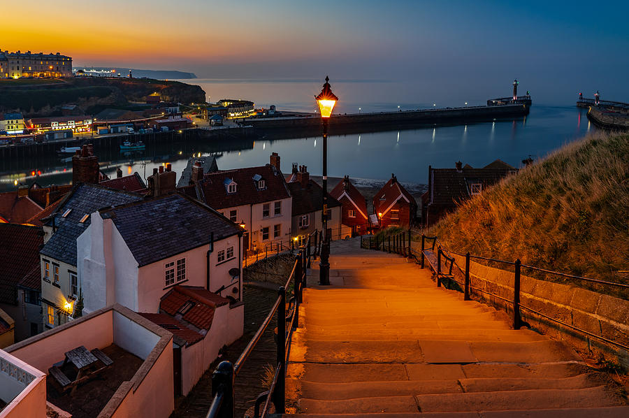 The Beautiful City Of Whitby In England. Photograph