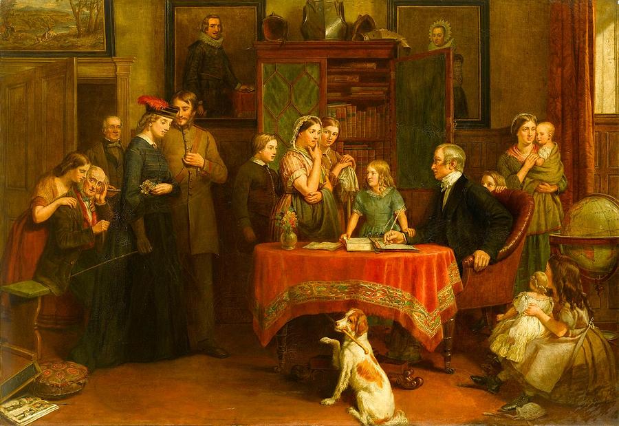 The Census of April  #7 Painting by Charles Landseer
