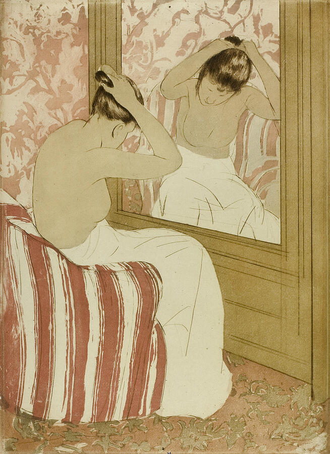 The Coiffure, from 1890-1891 Relief by Mary Cassatt