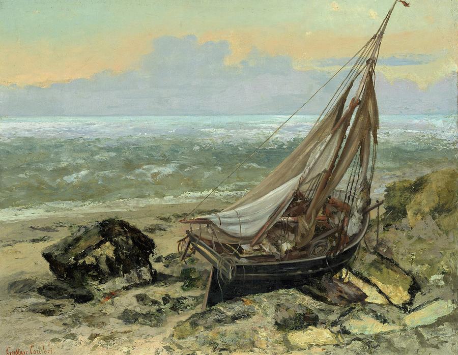 Boat Painting - The Fishing Boat by Gustave Courbet