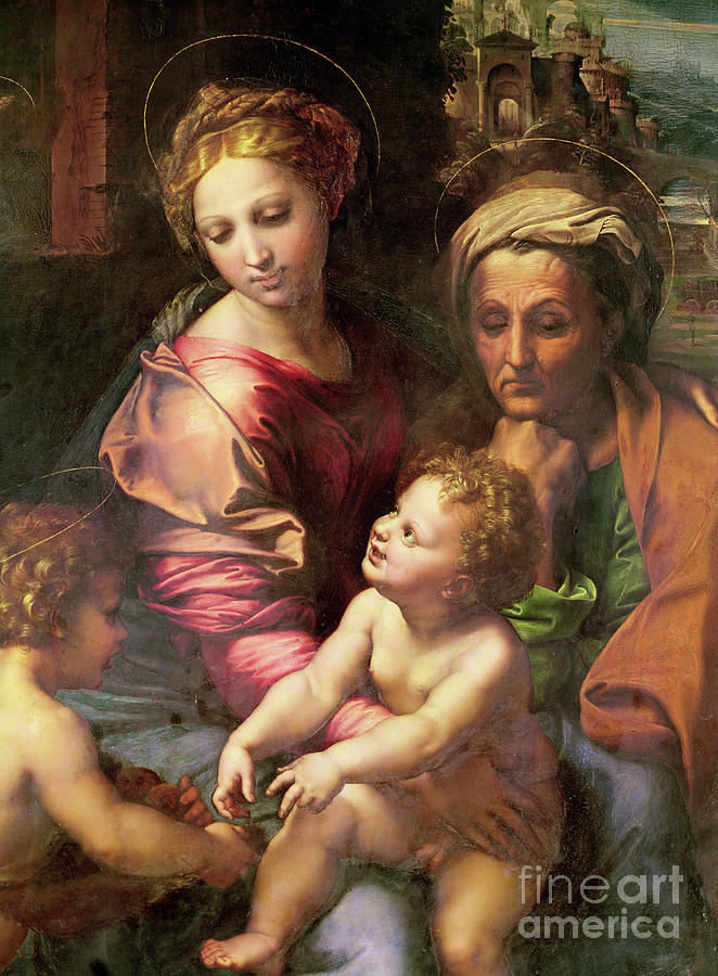 The Holy Family Painting by Raphael