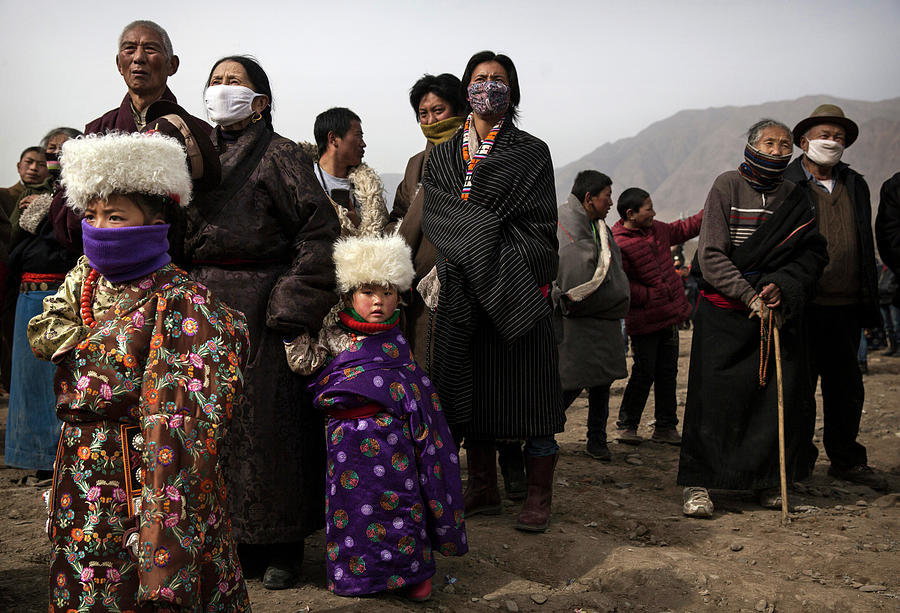 Tibetan Buddhists Celebrate Religion #7 Photograph by Kevin Frayer