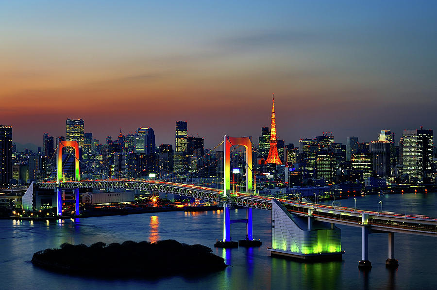Tokyo Downtown At Twilight #7 Photograph by Vladimir Zakharov