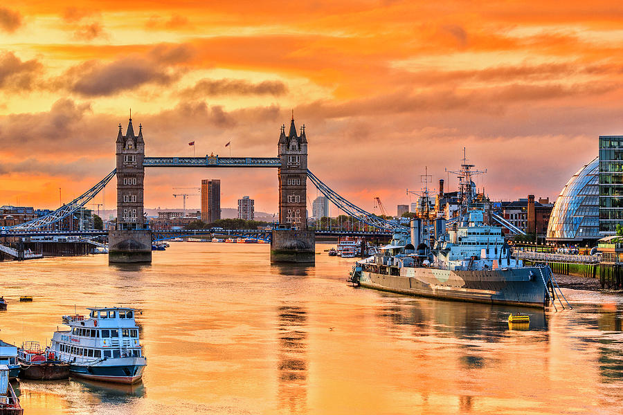 Tower Bridge, London, England #7 Digital Art by Alessandro Saffo
