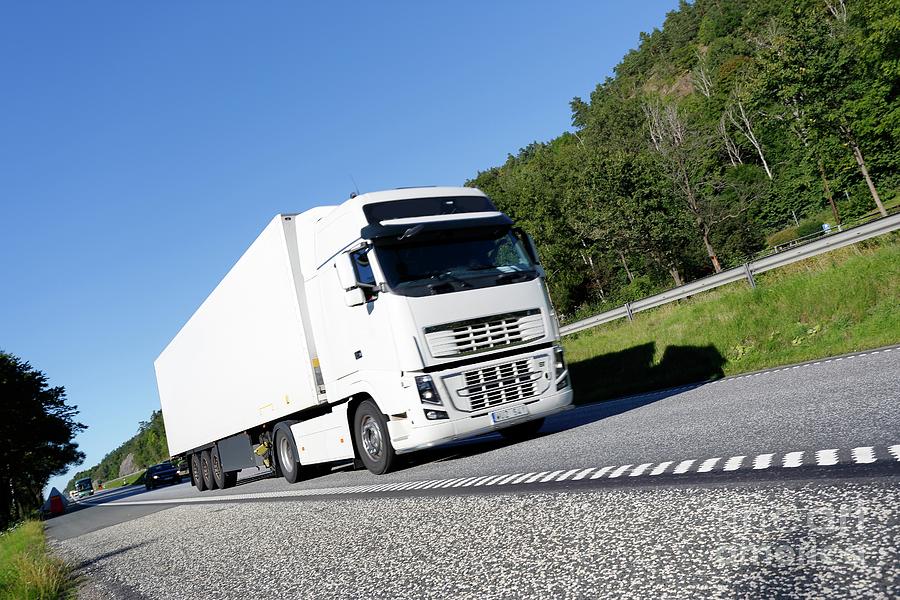 Truck On Highway Photograph by Christian Lagerek/science Photo Library ...