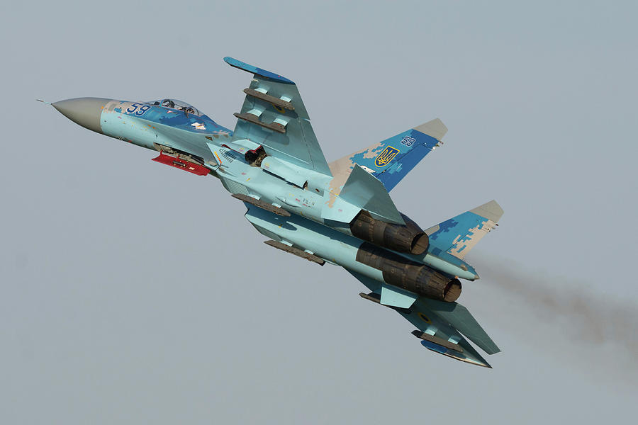 Ukrainian Air Force Su-27 At Mirgorod Photograph by Simone Marcato ...