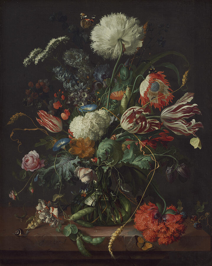 Vase of Flowers #7 Painting by Jan Davidsz de Heem
