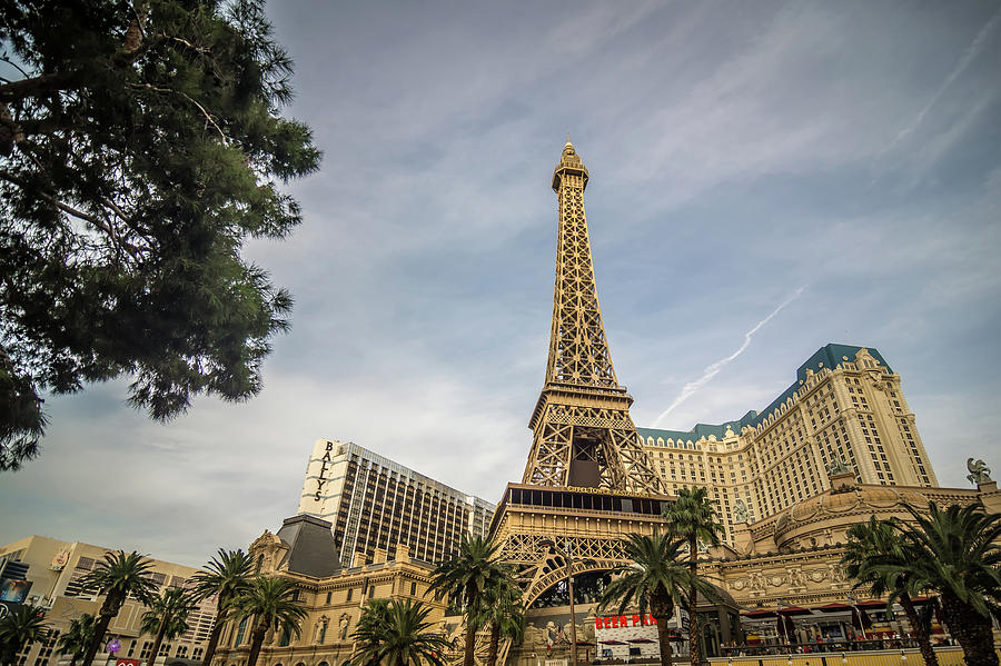 View on the replica of Eiffel Tower at Paris Hotel   #7 Photograph by Alex Grichenko